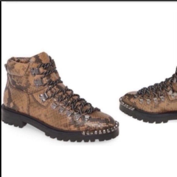 Schutz Ariabelle Lug Sole Booties 8.5 rhinestone detail - Picture 4 of 14